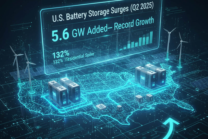 美國 2025 年第二季見證電池儲能容量創紀錄成長
